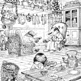 "Ветер в ивах", в домике Барсука