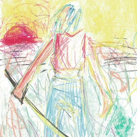 Закат в поле