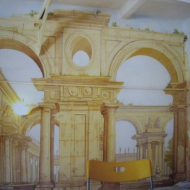 Настенная роспись(всего ок.27м кв.)