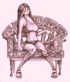 Девушка и кот