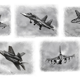 Зарисовки авиации на кнференцию TechEd ( для филиала Майкрософт)