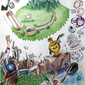 Федорино Горе. Скачет сито по полям...