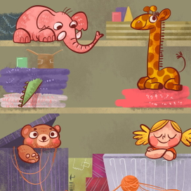 Игрушки спрятались