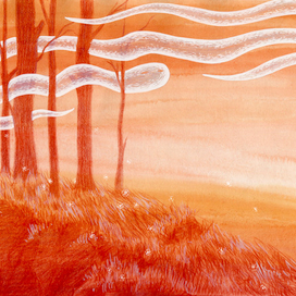 красный лес