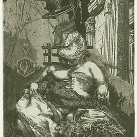 Дама черви. Каре на дамах.  офорт