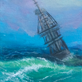 Море, шторм
