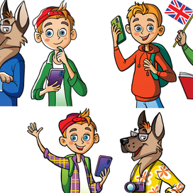 Персонажи для серии упаковок. дизайн упаковки Русский стиль