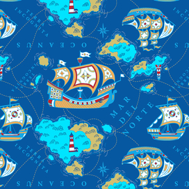 Эскиз детской мебельной ткани.