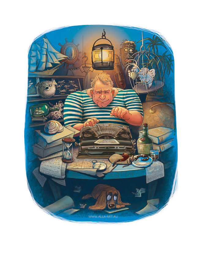 "Морские байки" иллюстрация для обложки