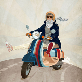 Мопедно-автопортретное