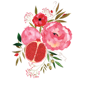 Акварельный гранат