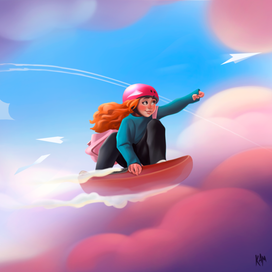 скейт в облаках