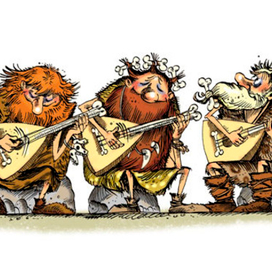 Иллюстрация к книге А. Усачёва «Первобытная история», издательство «Азбука», 2015 г.