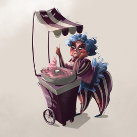 Продавец сладкой ваты