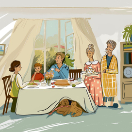 Cozy family moments 