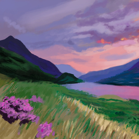 Над малиновой рекой