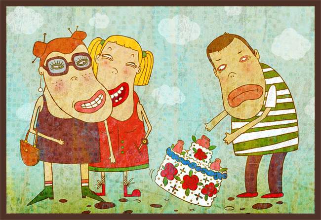 Картонный торт