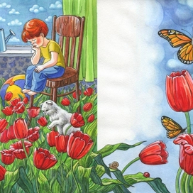 Иллюстрация к книге Боковой Т. "Стихи про малышей  для чтения в детском саду". Издательств