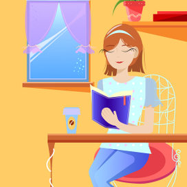 Девушка с книжкой