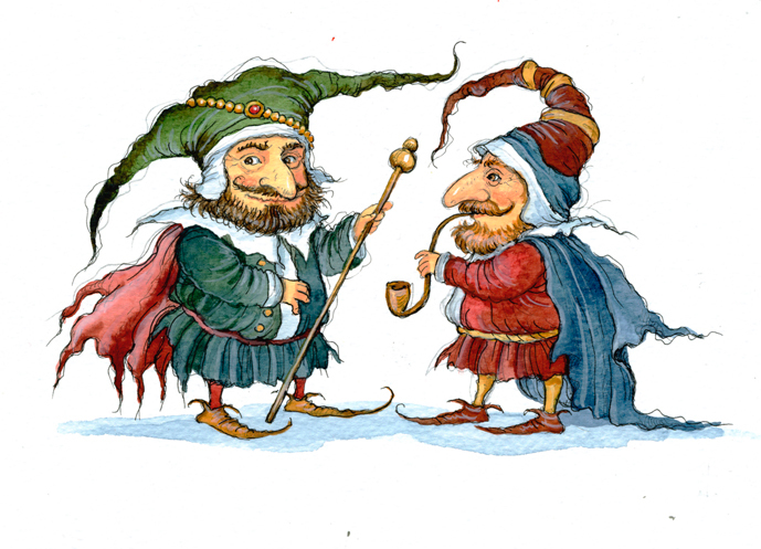 Астрид Линдгрен "Рони ,дочь разбойника" тушь ,перо,акврель 2014