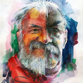 Портрет Pavel Ožďáni. Акварель, белила, 30х21 см. 2015 г., Иркутск. Для #portretisto