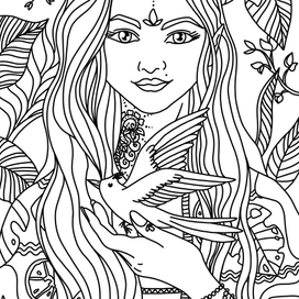 Раскраска-антистресс. Волшебные девушки