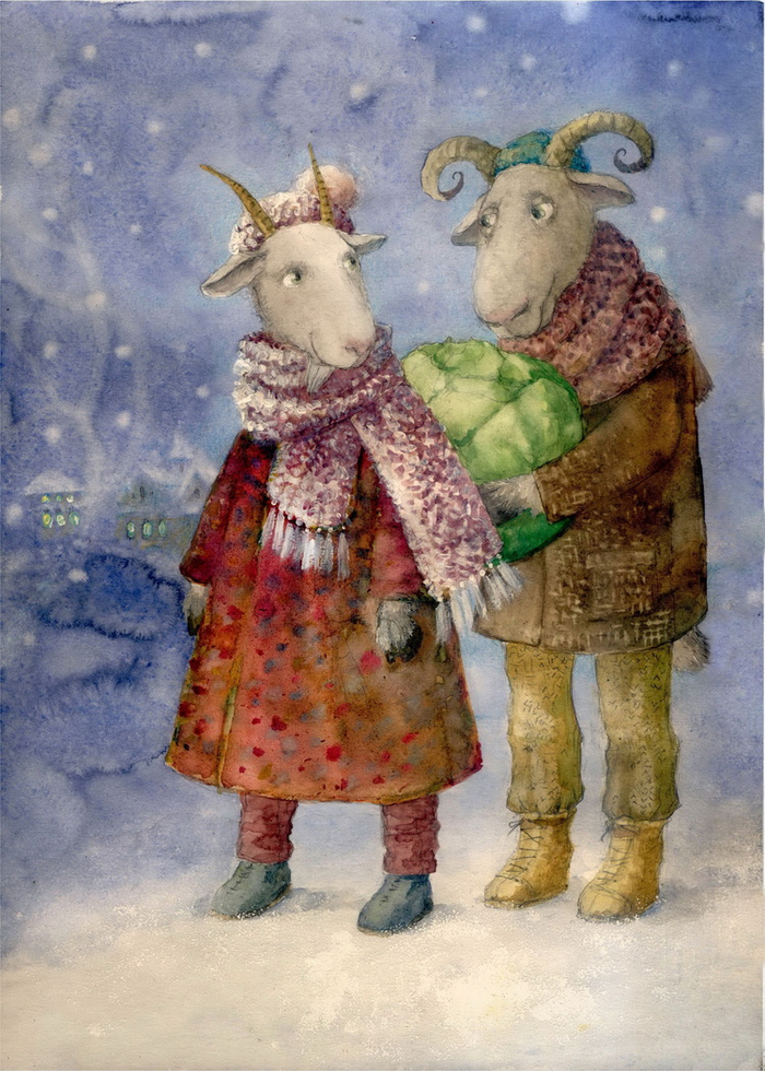 каза і баранчык ідуць у госці