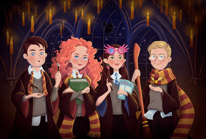 Портрет в стиле Гарри Поттера