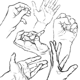 просто скетчи рук