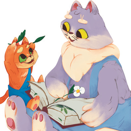 Кошка и котёнок