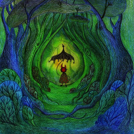 Сквозь туннель из дождевых деревьев