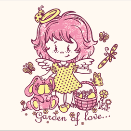 Серия принтов "Ангелы в саду"