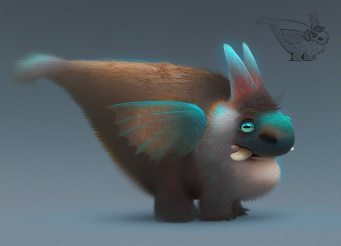 Горный мягкорогий дракон