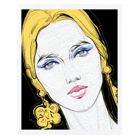 Портрет Эди Сэджвик | фэшн иллюстрация | Fashion | мода