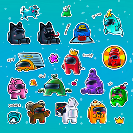 Стикеры по Among Us