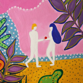 Фрагмент картины "Адам и Ева"