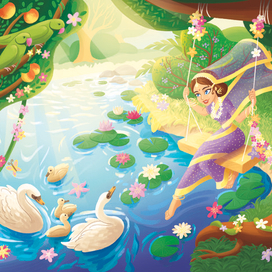 Индианка в саду