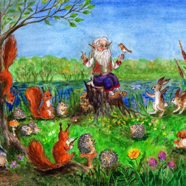 Иллюстрация к сказке Наташи Кирилюк "Летом в лесу"