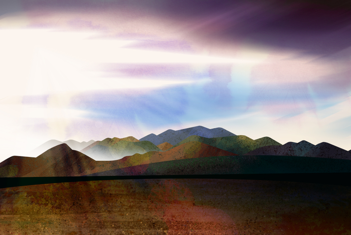 солнце сквозь тучи