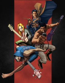 Иллюстрация для друзей музыкантов из группы "Blooming Plum"