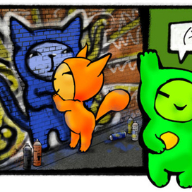 Белки любят свои рисунки