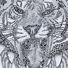 Tiger in the pixel