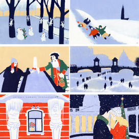 открытки "Петербурженька зимой"