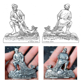 Казак с тайменем.