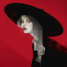 Портрет девушки в шляпе