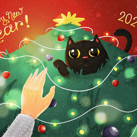 Вторая открытка в серии новогодних открыток