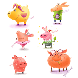 Хрюшки - символ года 2019