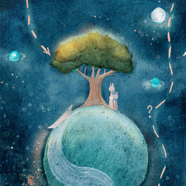 Space travel illustration