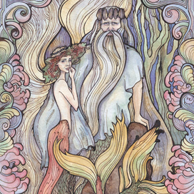 Ілюстрації до "Лісової пісні" Лесі Українки. Русалка та водяник