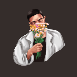 Мальчик с цветами